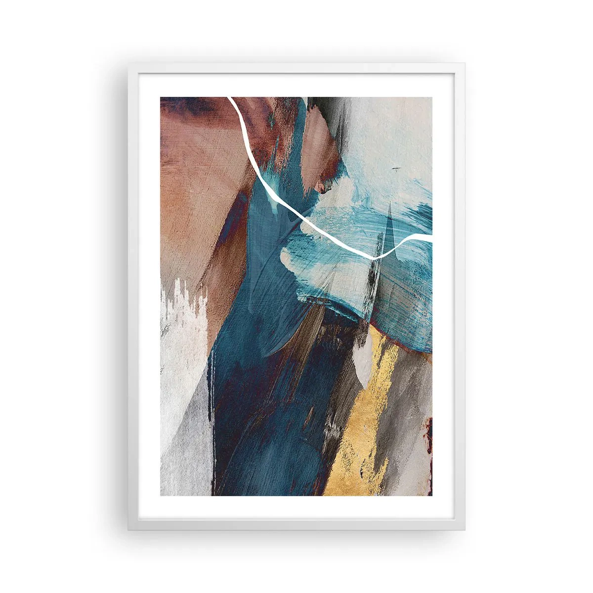 Poster in een witte lijst - Met panache en energie - 50x70 cm
