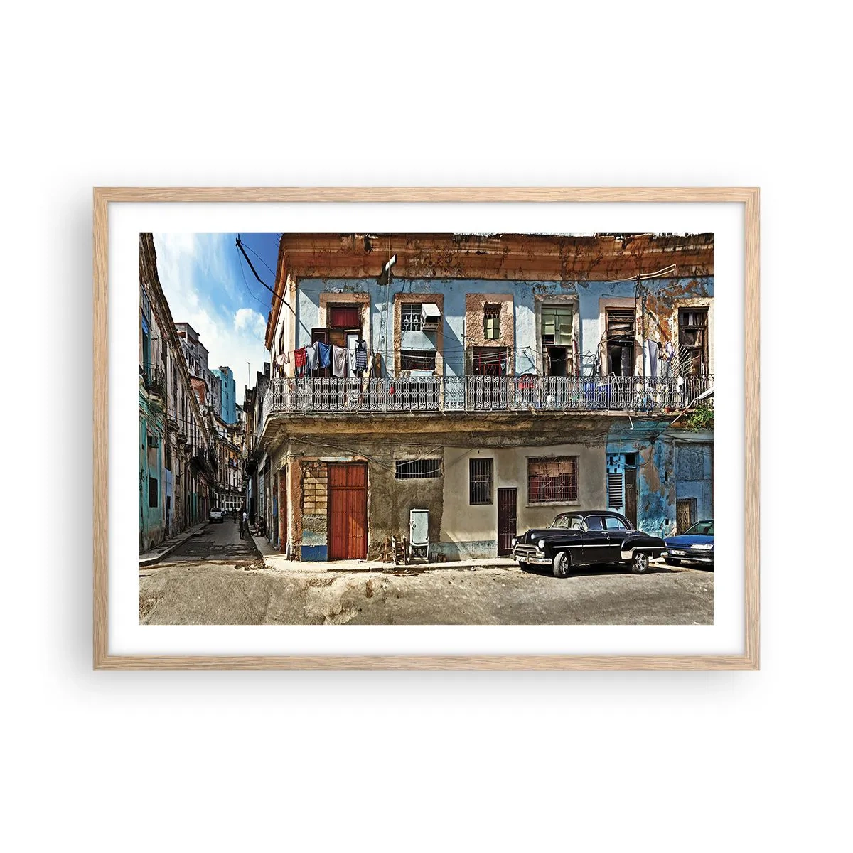 Een poster in een licht eiken lijst - Havana-vibes - 70x50 cm