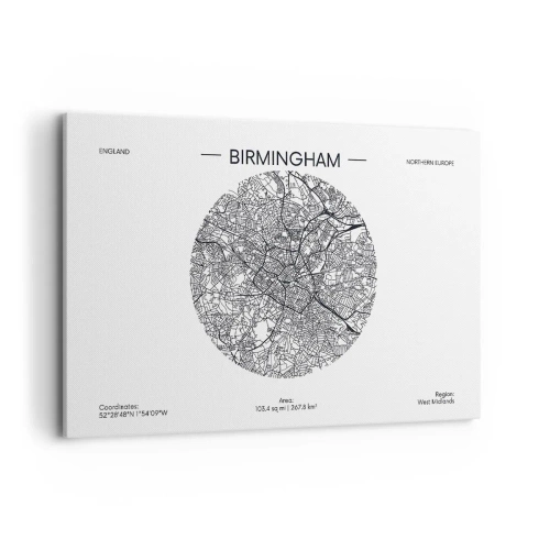Schilderen op canvas - Anatomie van Birmingham - 120x80 cm