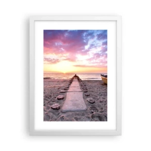 Poster in een witte lijst - Een moment van diepe ervaring - 30x40 cm