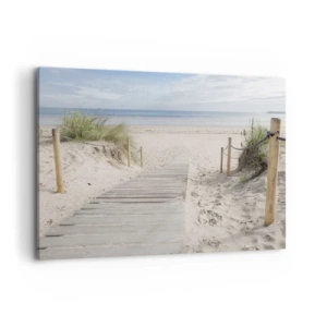 Schilderen op canvas - naar de horizon - 120x80 cm