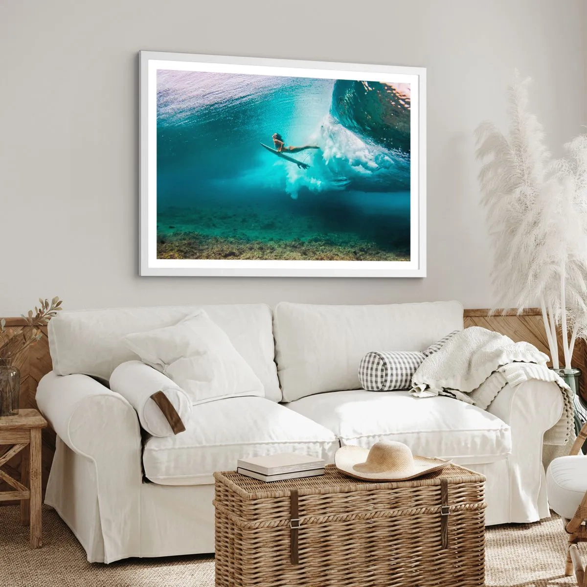 Poster in een witte lijst - Onderwaterwereld - 40x30 cm
