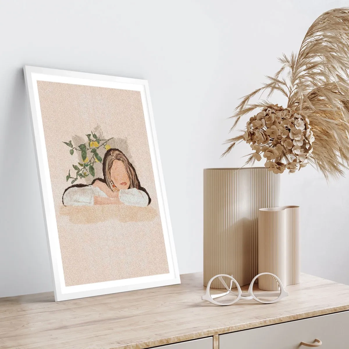 Poster in een witte lijst - Zuidelijke schoonheid - 40x50 cm