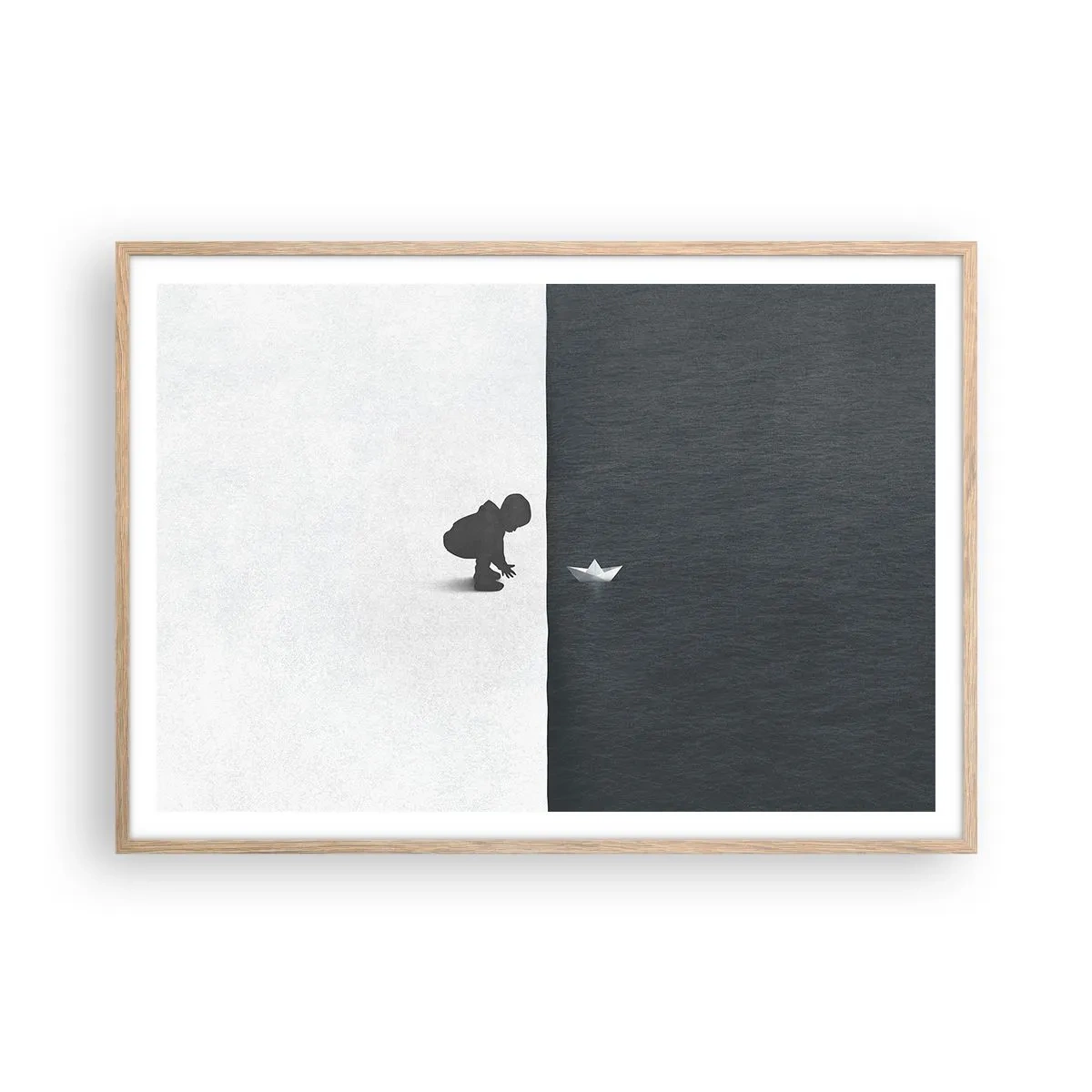 Een poster in een licht eiken lijst - Geweldige expeditie - 100x70 cm