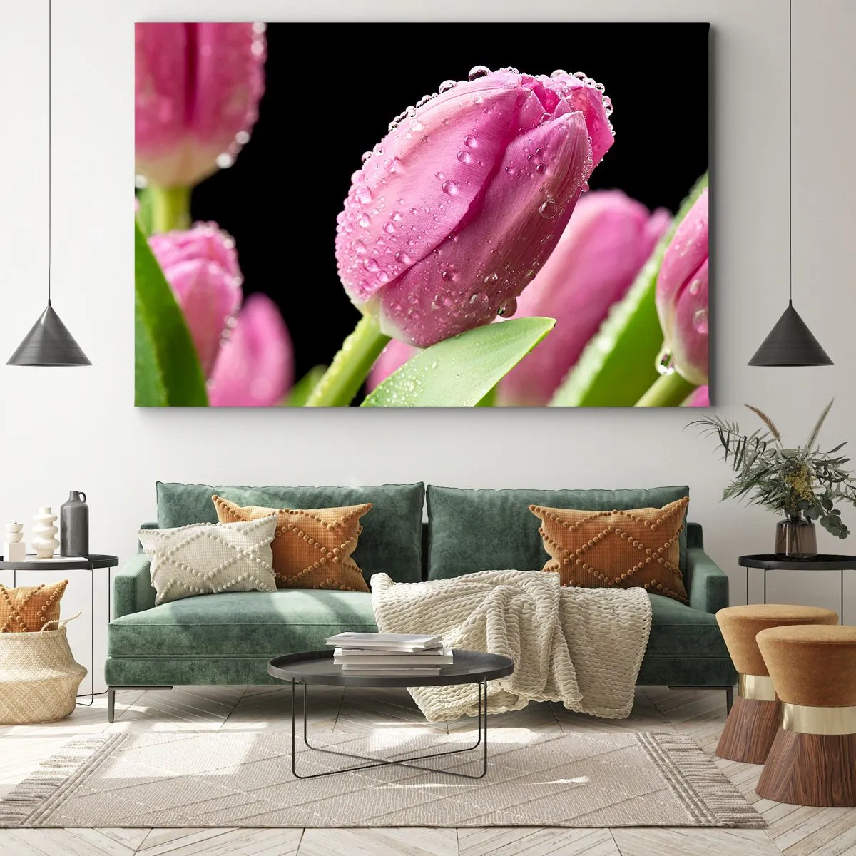 Schilderen op canvas - Lila droom in dauw - 100x70 cm
