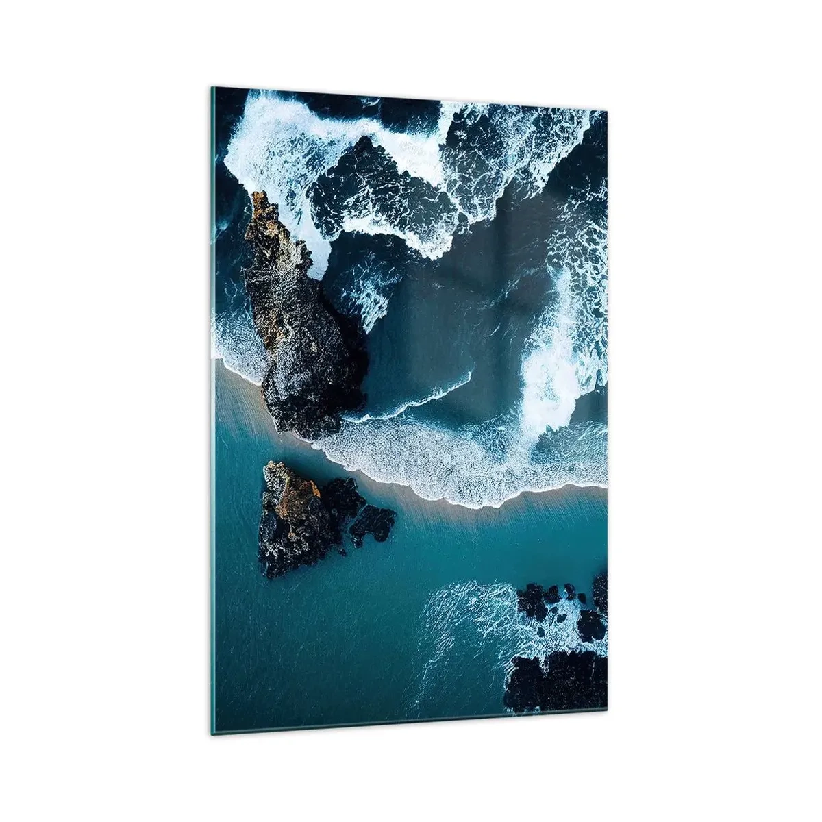 Schilderen op glas - In golven gewikkeld - 70x100 cm