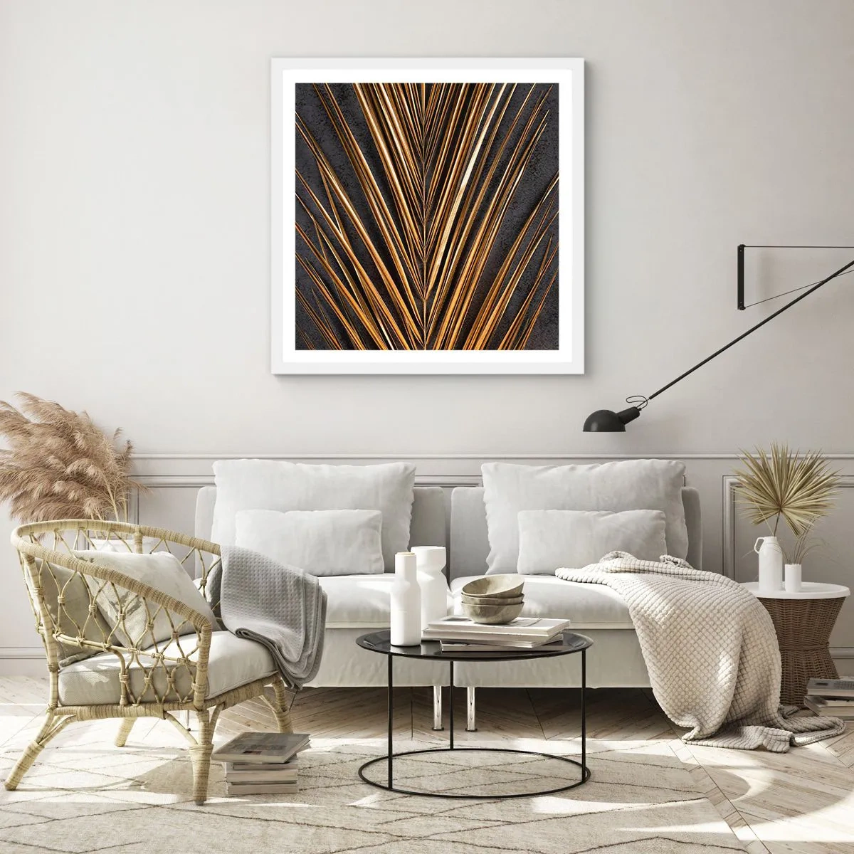 Poster in een witte lijst - Het goud van de tropen - 30x30 cm