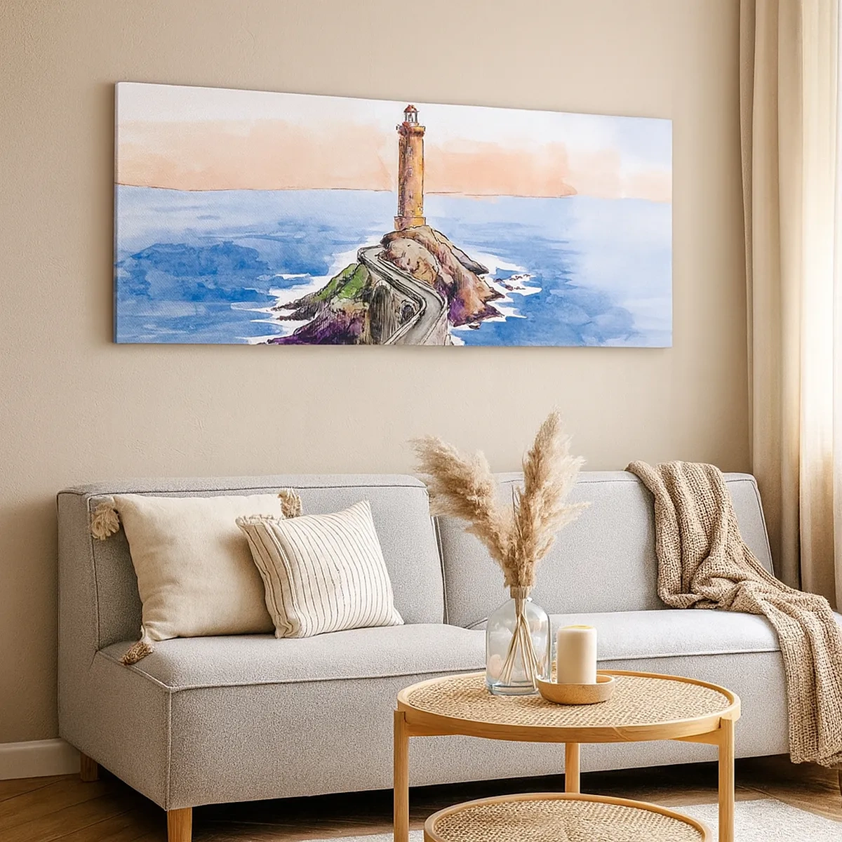 Schilderen op canvas - Kijkend naar de zee - 30x30 cm