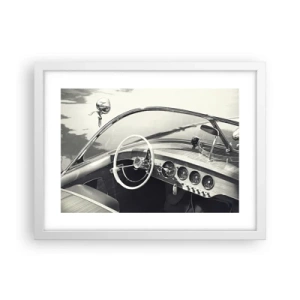 Poster in een witte lijst - Weer voor de rijken - 40x30 cm