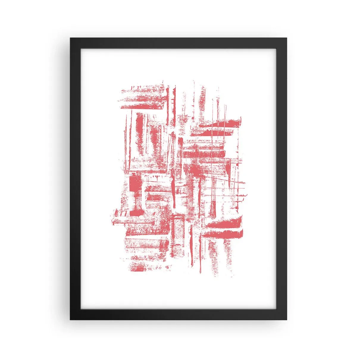 Poster in een zwarte lijst - De rode stad - 30x40 cm
