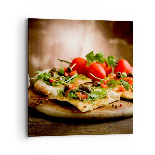 Schilderen op canvas - Recht uit de oven en uit de tuin - 70x70 cm