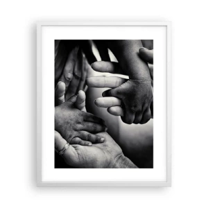 Poster in een witte lijst - Om mens te zijn - 40x50 cm