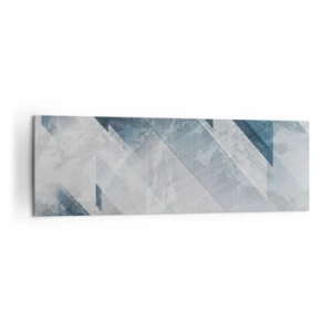 Schilderen op canvas - Ruimtelijke compositie - grijze beweging - 160x50 cm