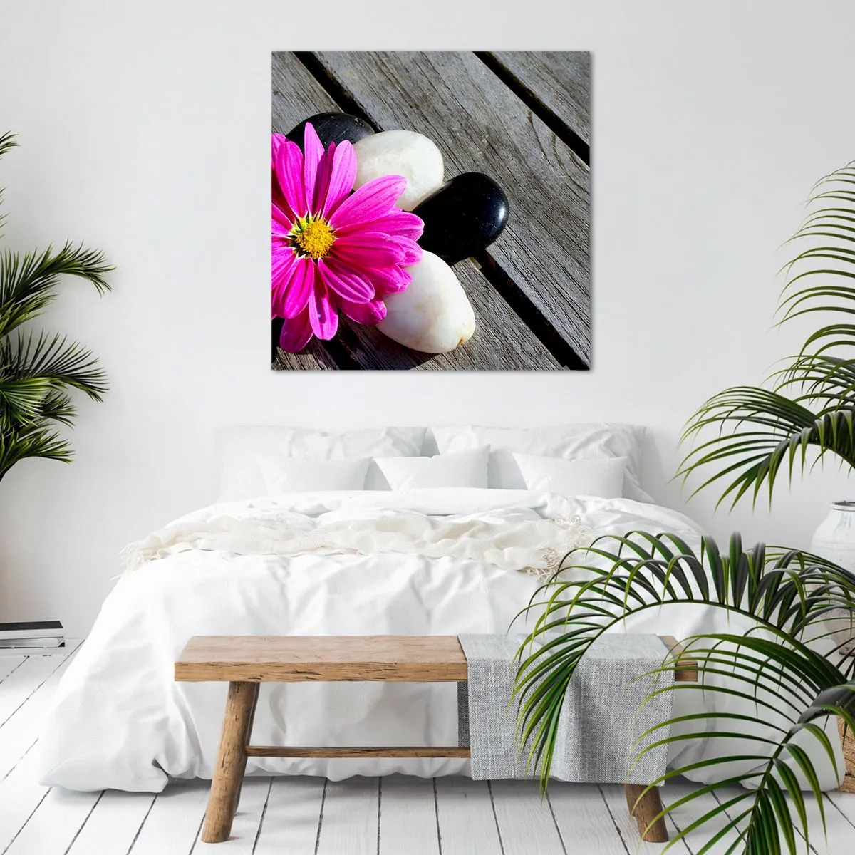 Schilderen op canvas - Rust op de pier - 60x60 cm