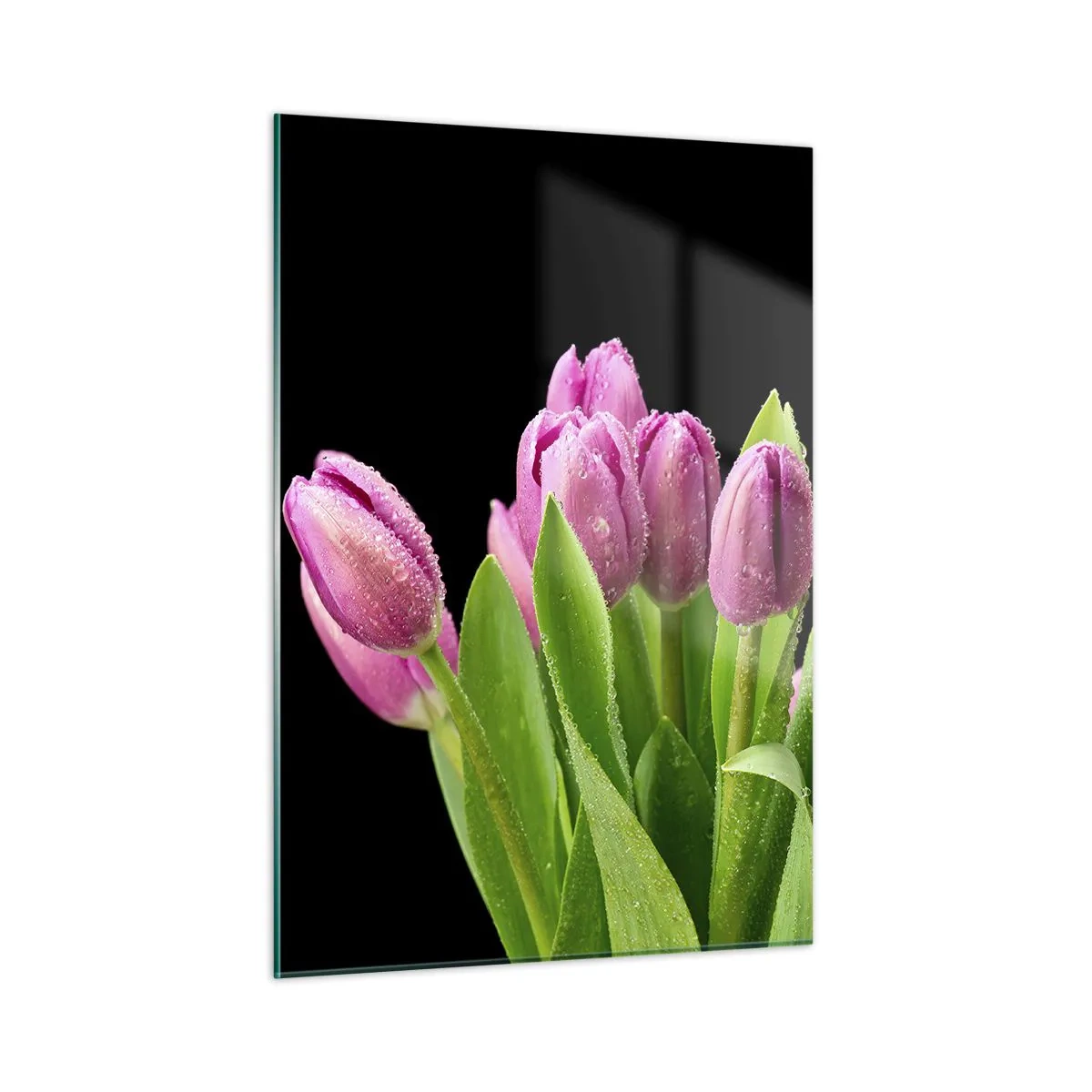 Schilderen op glas - Lila vreugde van de lente - 50x70 cm