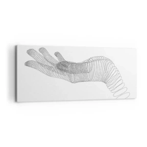 Schilderen op canvas - Veerkrachtige hand - 100x40 cm