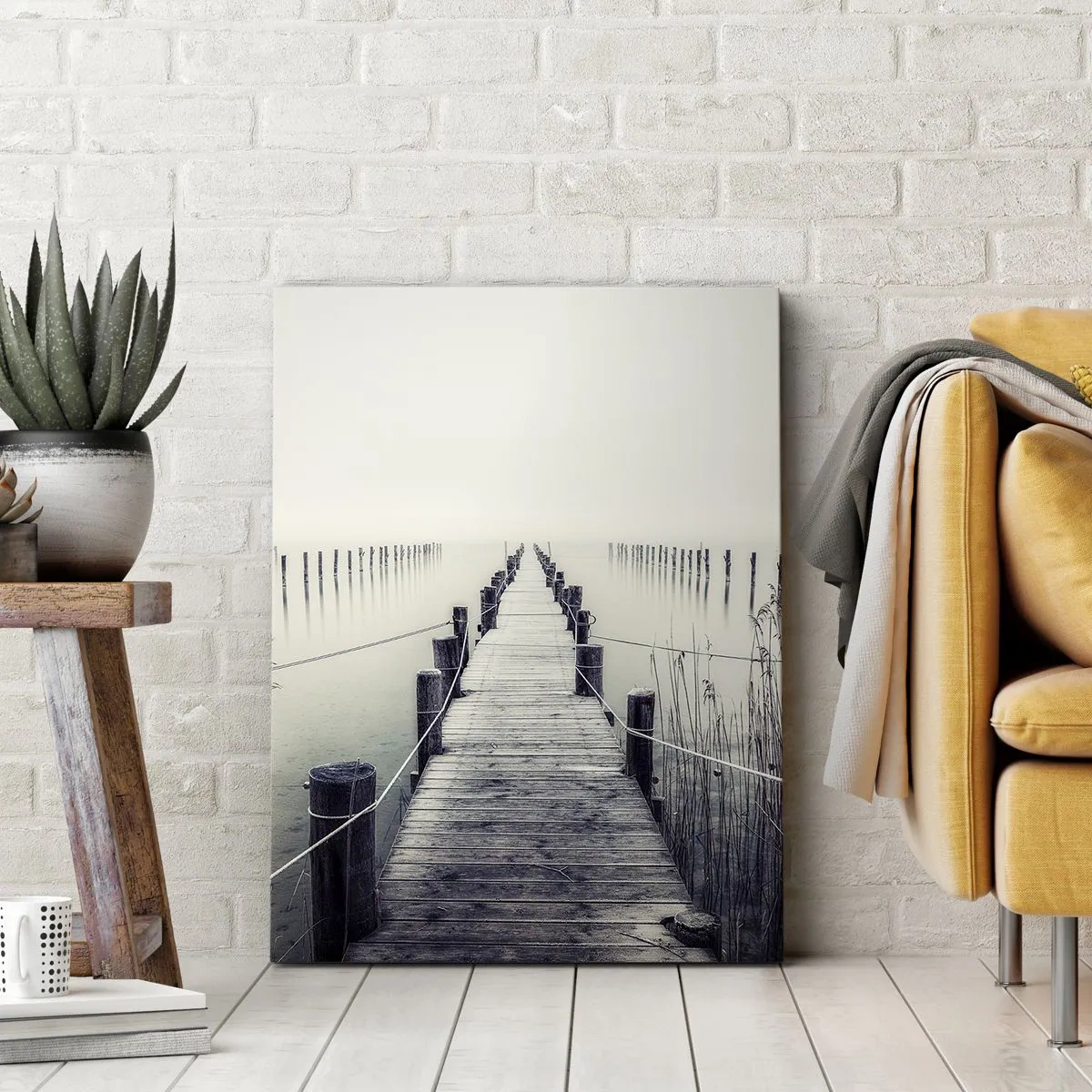 Schilderen op canvas - Dompel jezelf onder in vrede - 70x100 cm