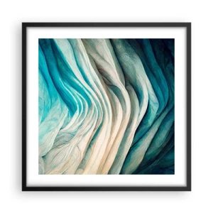 Poster in een zwarte lijst - Blauwe onverzadigbaarheid - 50x50 cm