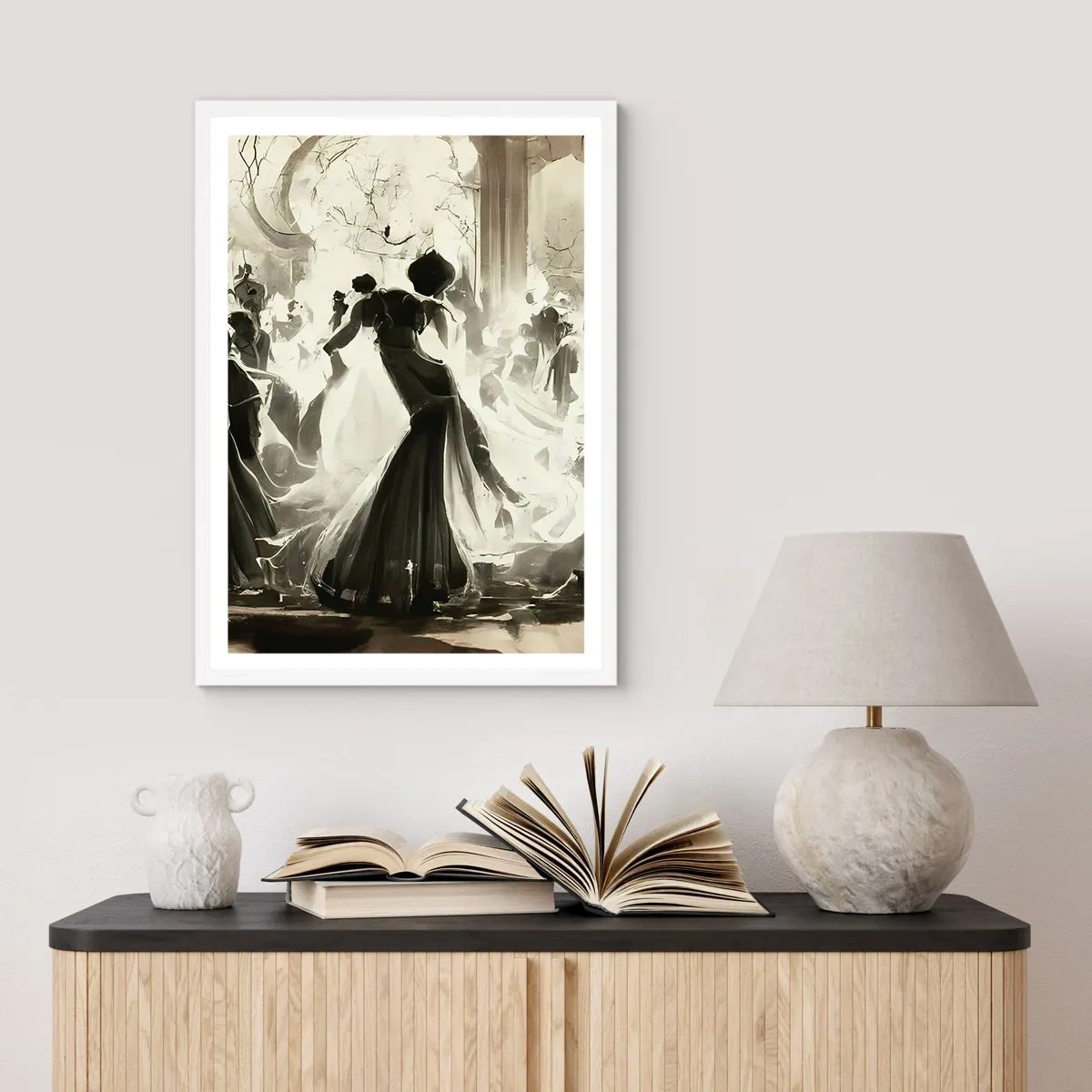 Poster in een witte lijst - De grote maskerade - 50x70 cm