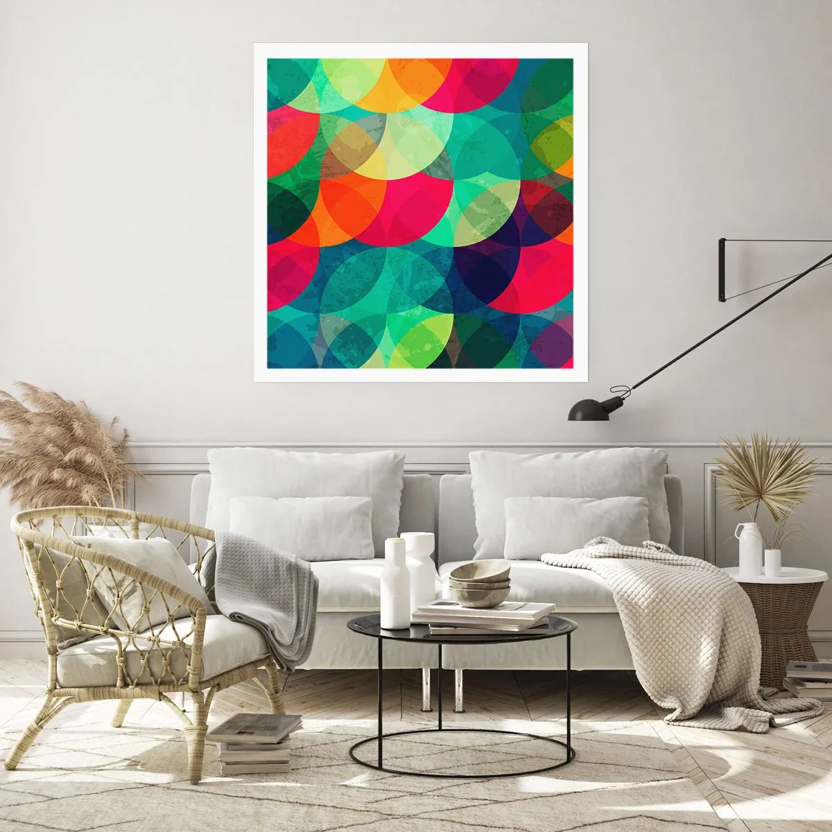 Poster - Beklimming naar de regenboog - 50x50 cm