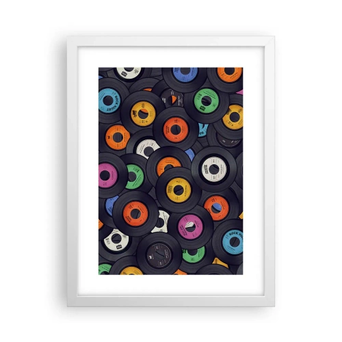 Poster in een witte lijst - De kleuren van de klassiekers - 30x40 cm
