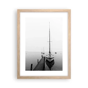 Een poster in een licht eiken lijst - Klaar om te vertrekken - 30x40 cm