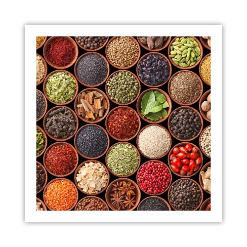 Poster - Alle smaken van de wereld - 60x60 cm