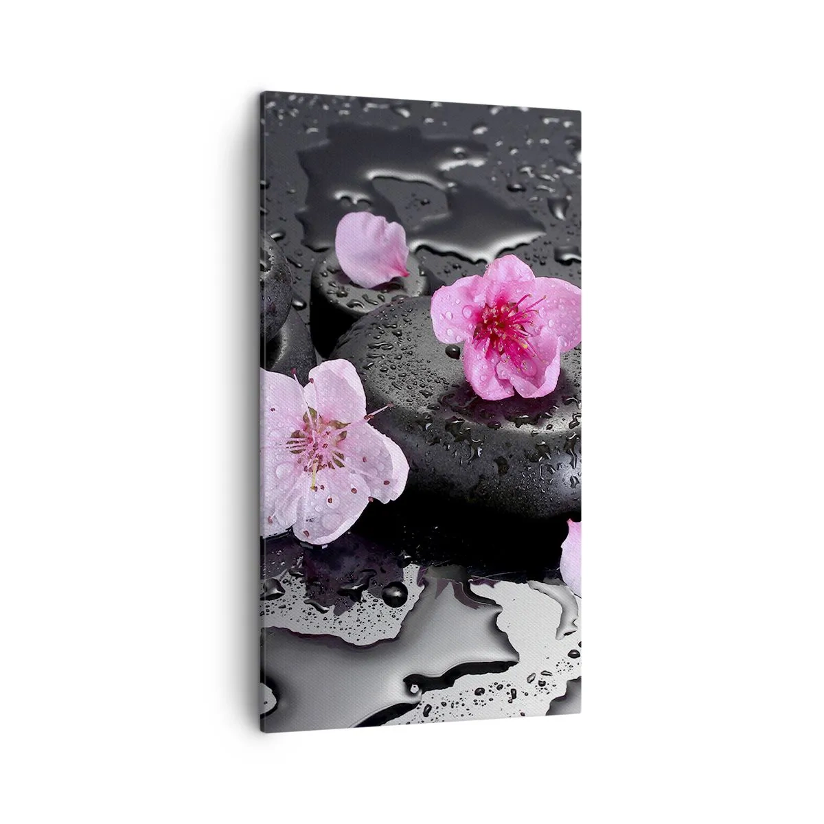 Schilderen op canvas - En de steen valt uit het hart - 45x80 cm