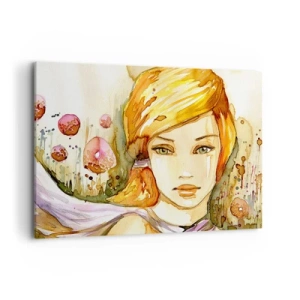 Schilderen op canvas - Een smaragdgroene look die woede kalmeert - 100x70 cm