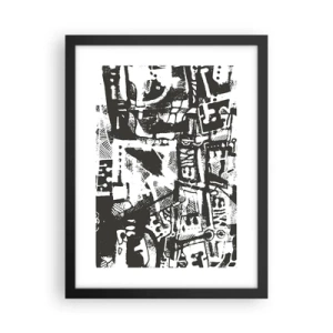 Poster in een zwarte lijst - Orde of chaos? - 30x40 cm