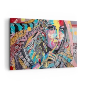 Schilderen op canvas - Zwijg totdat je het begrijpt - 120x80 cm