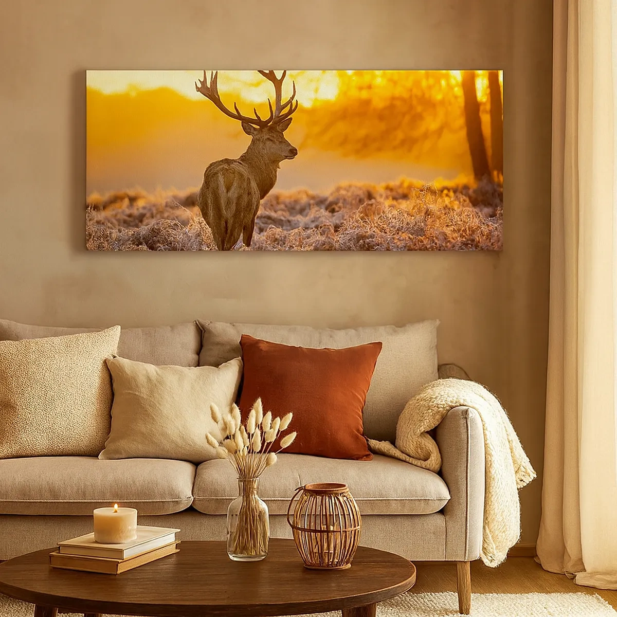 Schilderen op canvas - Koning van het herfstbos - 30x30 cm