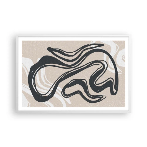 Poster in een witte lijst - Expressie vermenigvuldigd - 91x61 cm
