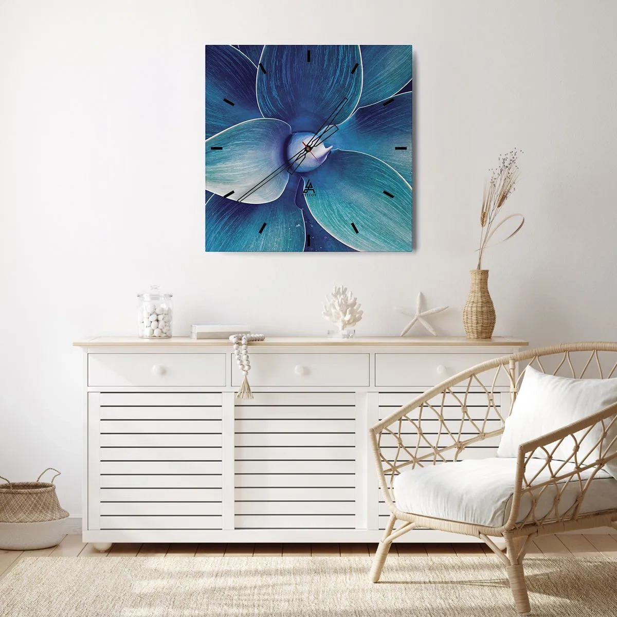 Wandklok - Klok - Blauw uit de lucht - 30x30 cm