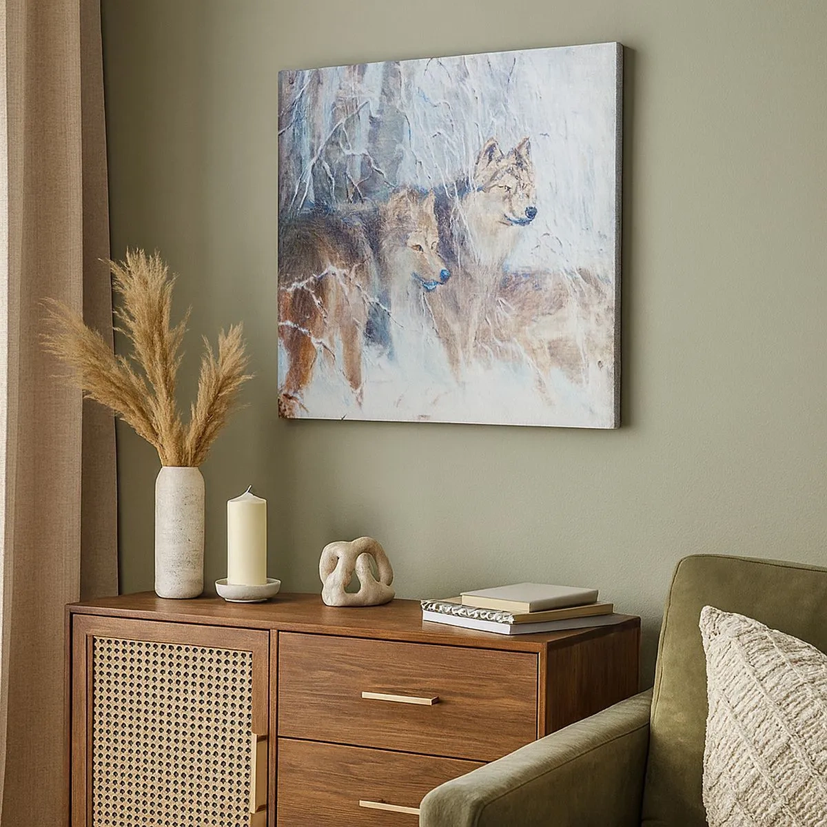 Schilderen op canvas - Aandacht! Hier komt ... - 30x30 cm