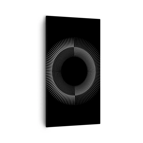 Schilderen op canvas - Zwarte zon - 55x100 cm