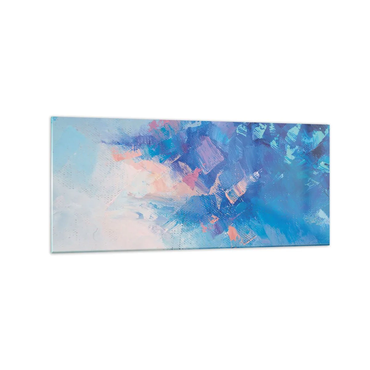 Schilderen op glas - Winter abstractie - 120x50 cm