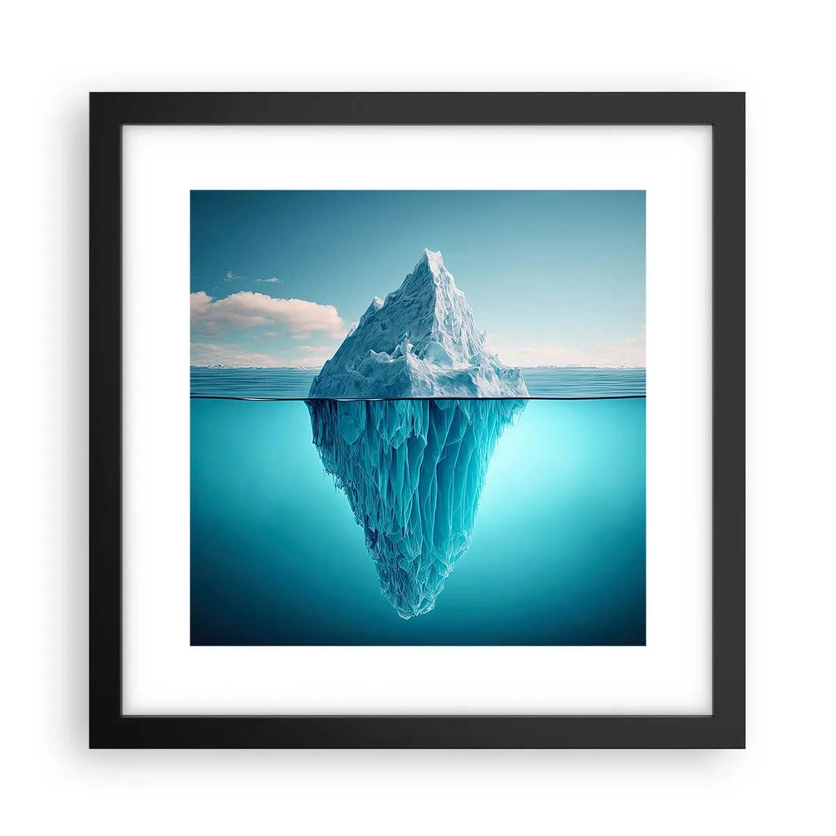 Poster in een zwarte lijst - Koningin van het ijs - 30x30 cm