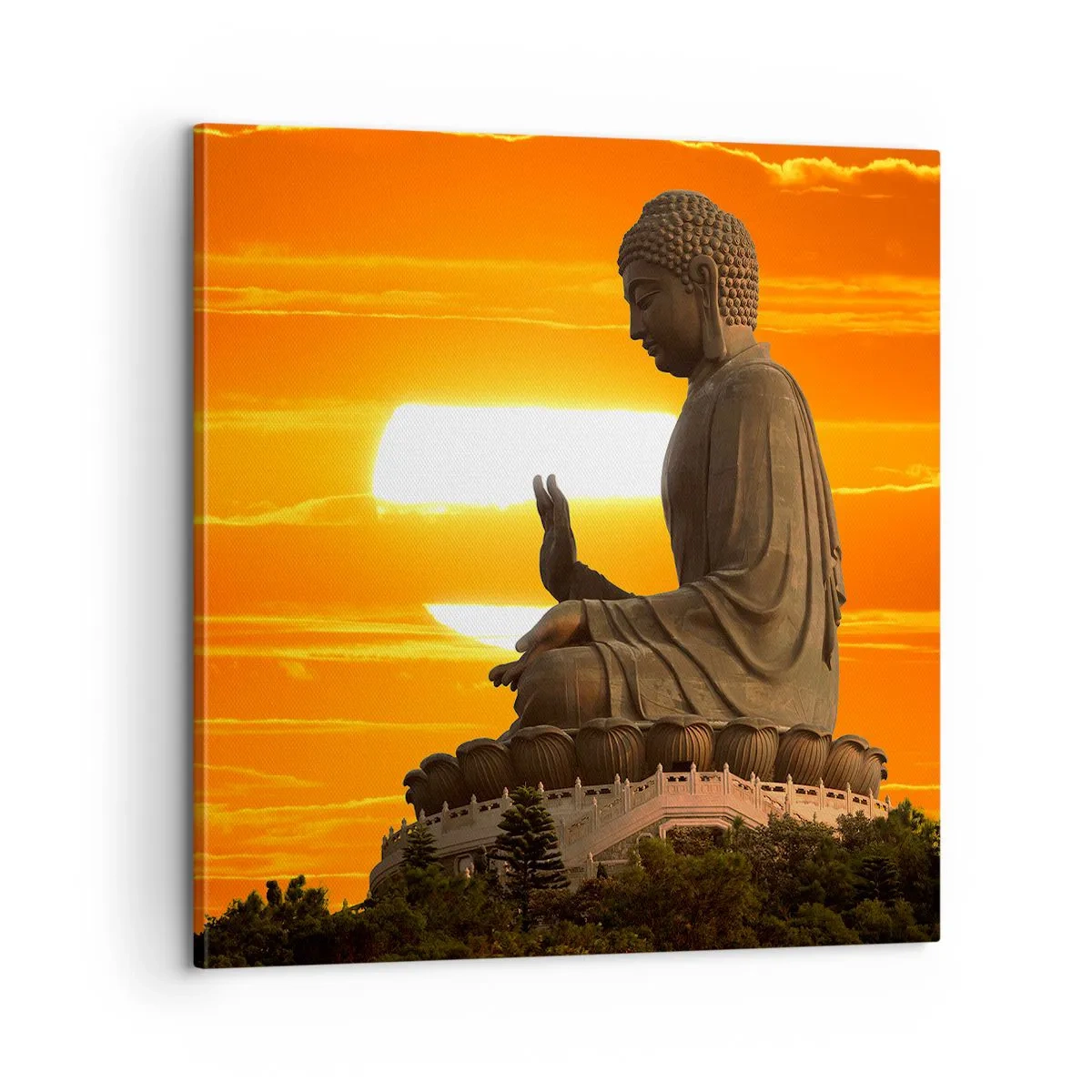 Schilderen op canvas - Geen angst voor de wereld - 60x60 cm