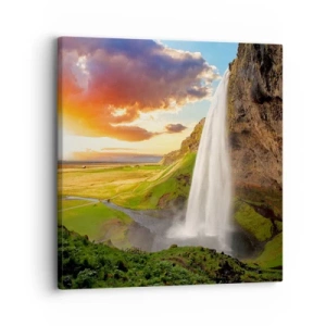 Schilderen op canvas - De volheid van de IJslandse zomer - 30x30 cm
