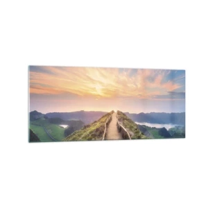 Schilderen op glas - Dicht bij de hemel - 120x50 cm