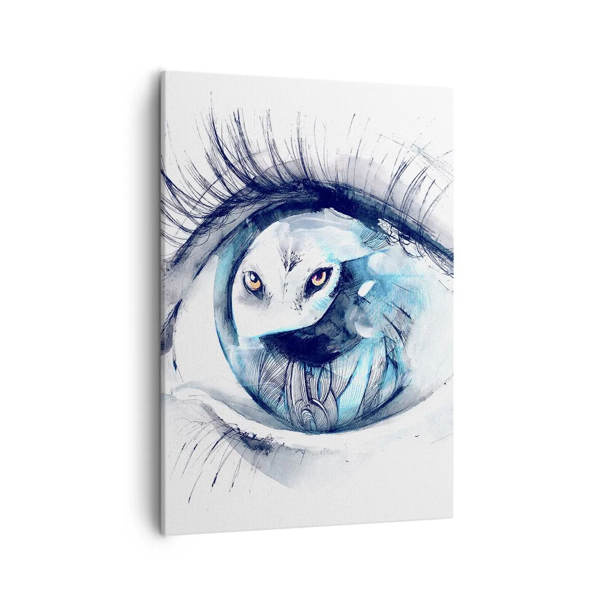 Schilderen op canvas - Oog in oog met wildheid - 50x70 cm
