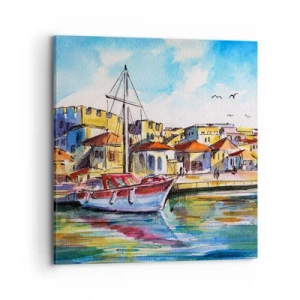 Schilderen op canvas - Regenboogmiddag - 70x70 cm