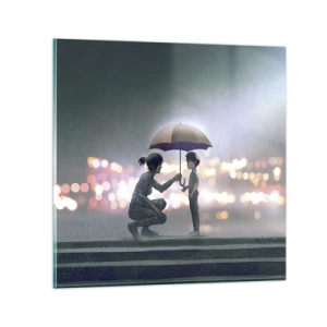 Schilderen op glas - En het is goed nu - 40x40 cm