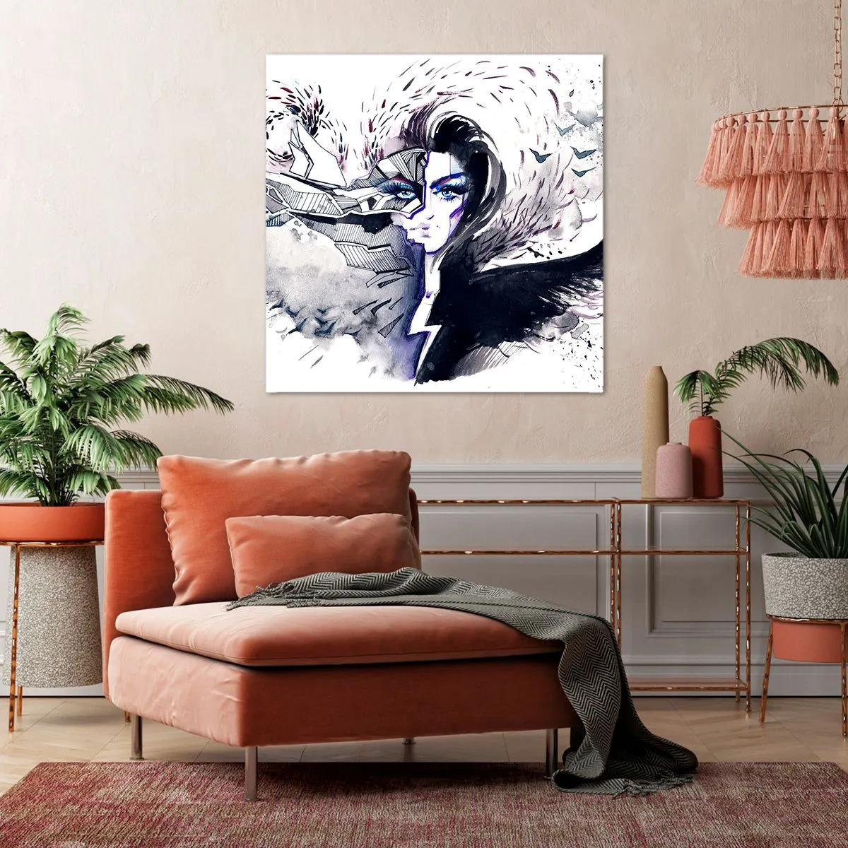 Schilderen op canvas - Demonisch en mooi - 70x70 cm