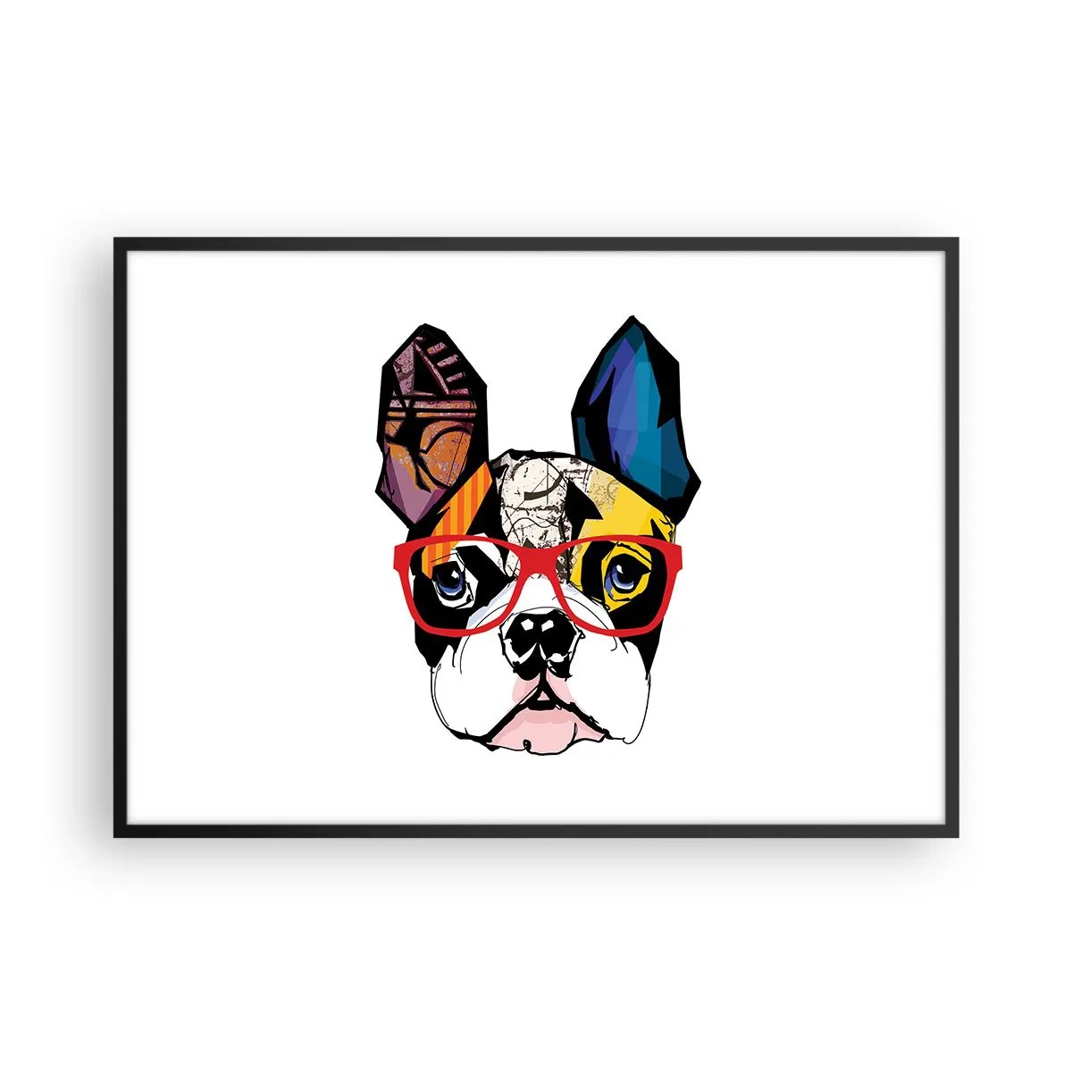 Poster in een zwarte lijst - intellectueel - 100x70 cm