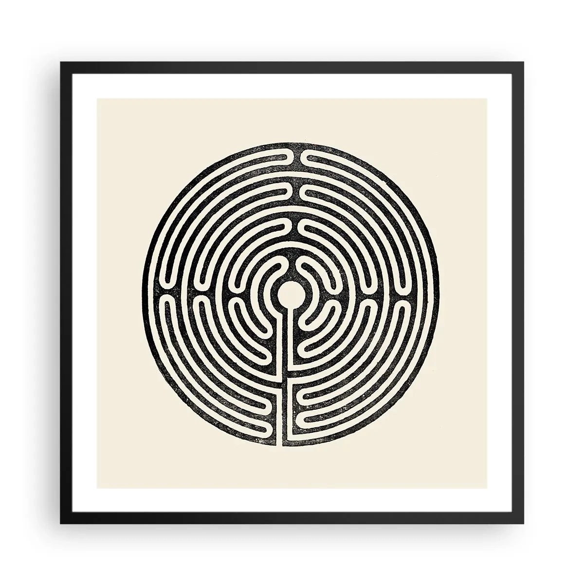 Poster in een zwarte lijst - Mysterieuze orde - 60x60 cm