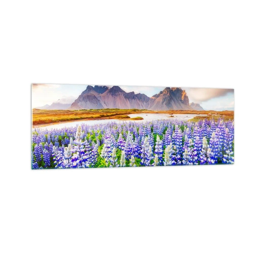 Schilderen op glas - Kracht en soberheid naast zachtheid - 140x50 cm