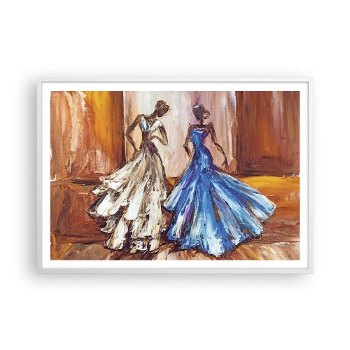 Poster in een witte lijst - Een dankbaar duo - 100x70 cm