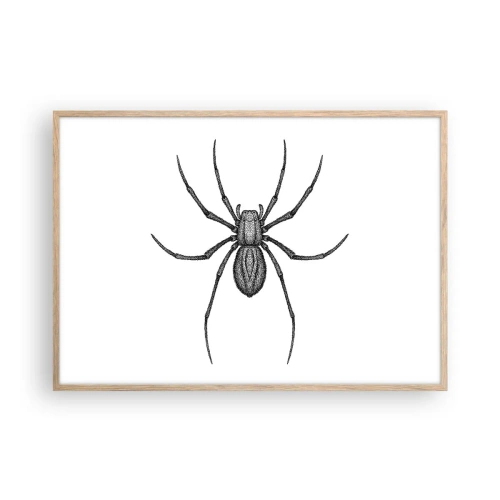 Een poster in een licht eiken lijst - Verontrustende precisie - 100x70 cm